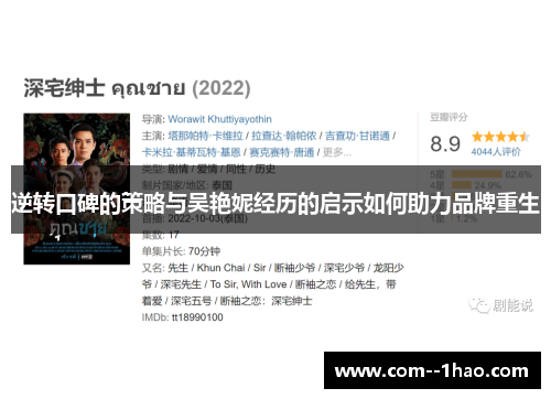 逆转口碑的策略与吴艳妮经历的启示如何助力品牌重生 逆转口碑的策略与吴艳妮经历的启示如何助力品牌重生