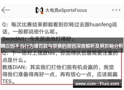 魏震因不当行为遭罚款与禁赛的原因深度解析及其影响分析