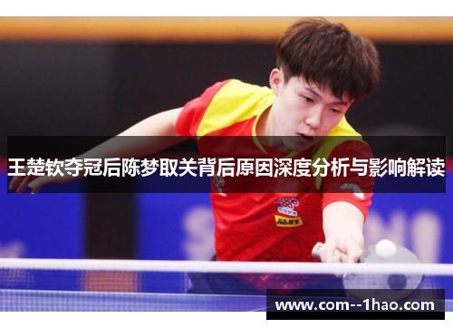 王楚钦夺冠后陈梦取关背后原因深度分析与影响解读